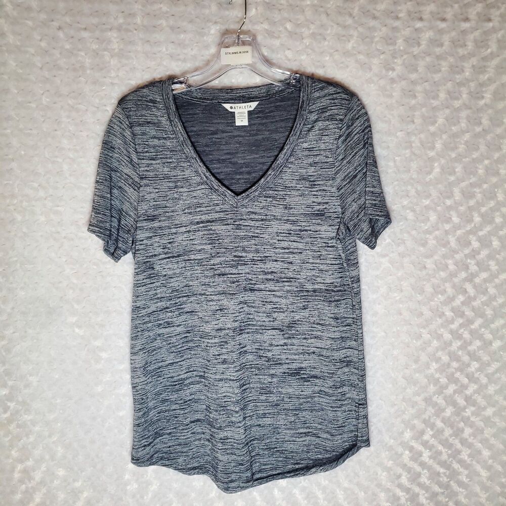 Athleta Heathered Grey Athletic T-Shirt - Size M